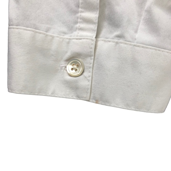 JJill Womens 2X White Shirt Collection Button Front Long Sleeve Top, open neck - Picture 9 of 10